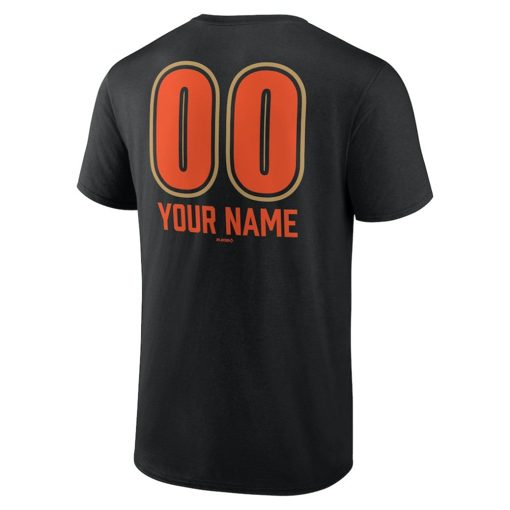 Black San Francisco Giants Personalized Name & Number Fastball T-Shirt