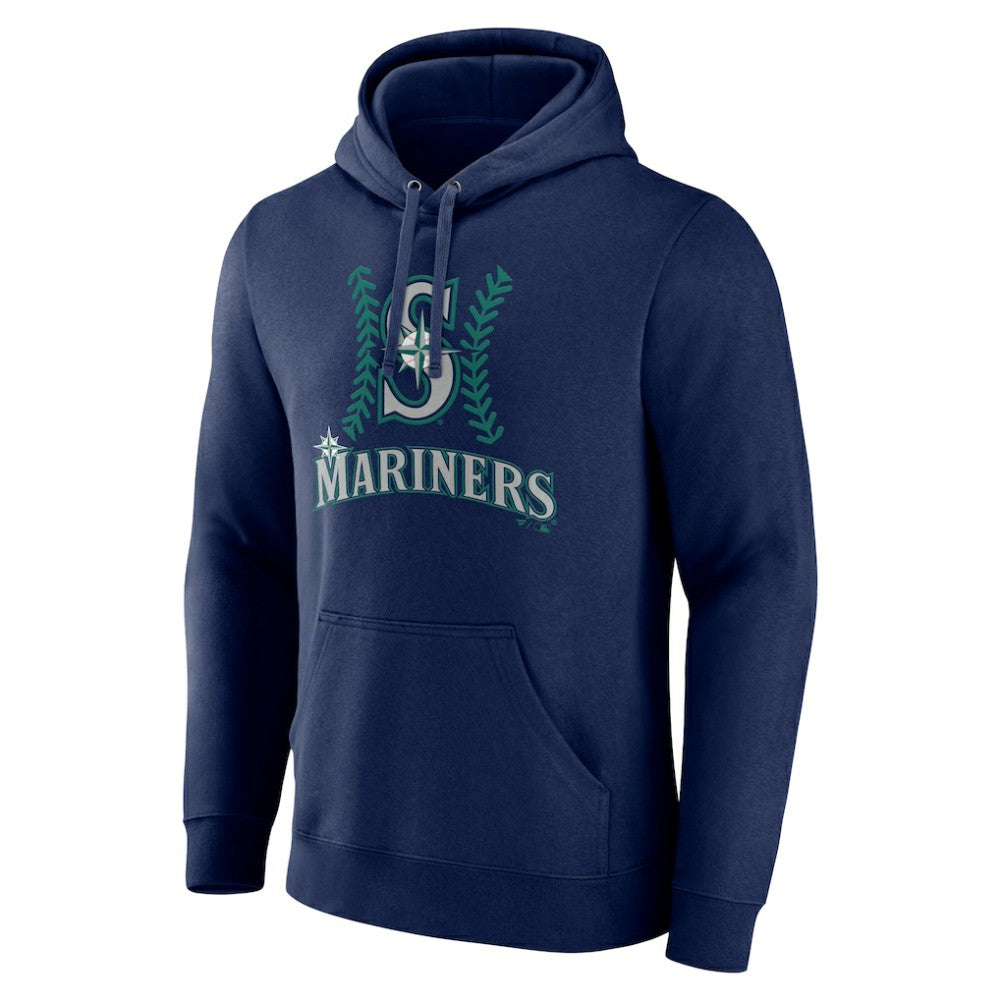Navy Seattle Mariners Personalized Name & Number Fastball Pullover Hoodie