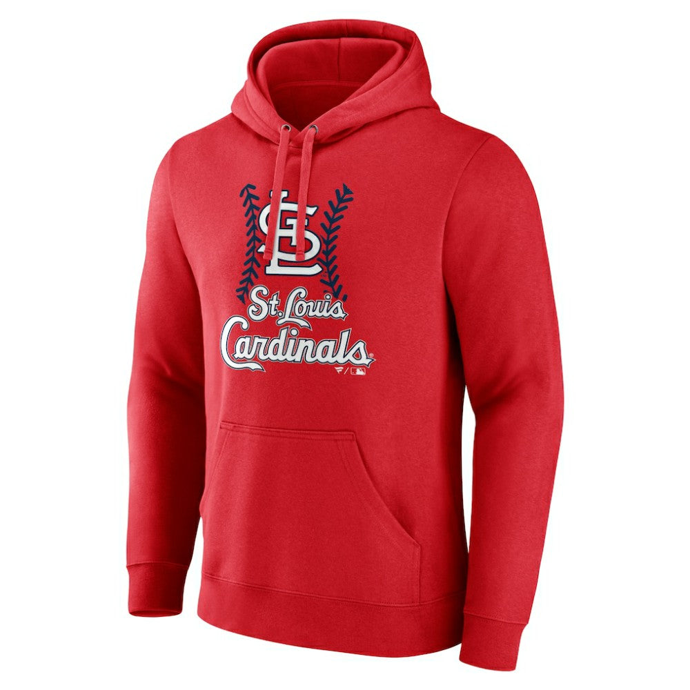 Red St. Louis Cardinals Personalized Name & Number Fastball Pullover Hoodie