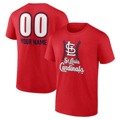 Red St. Louis Cardinals Personalized Name & Number Fastball T-Shirt