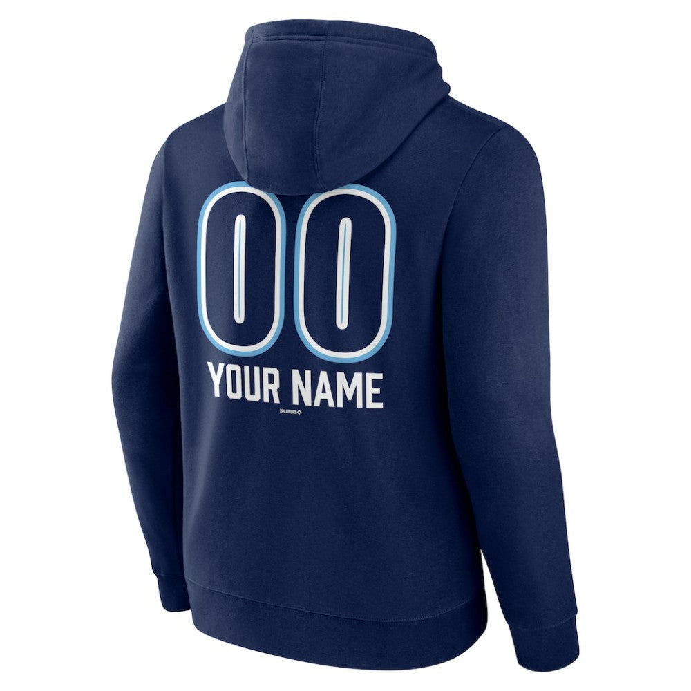 Navy Tampa Bay Rays Personalized Name & Number Fastball Pullover Hoodie