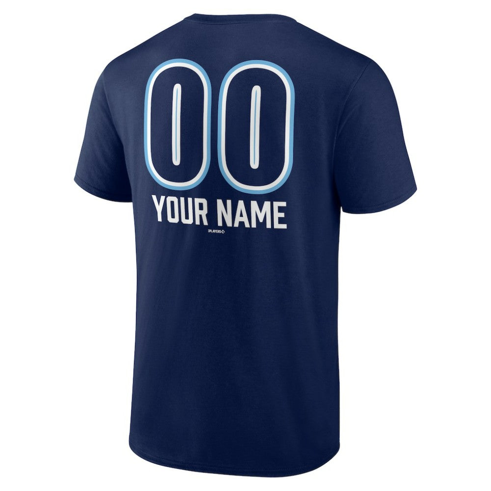 Navy Tampa Bay Rays Personalized Name & Number Fastball T-Shirt