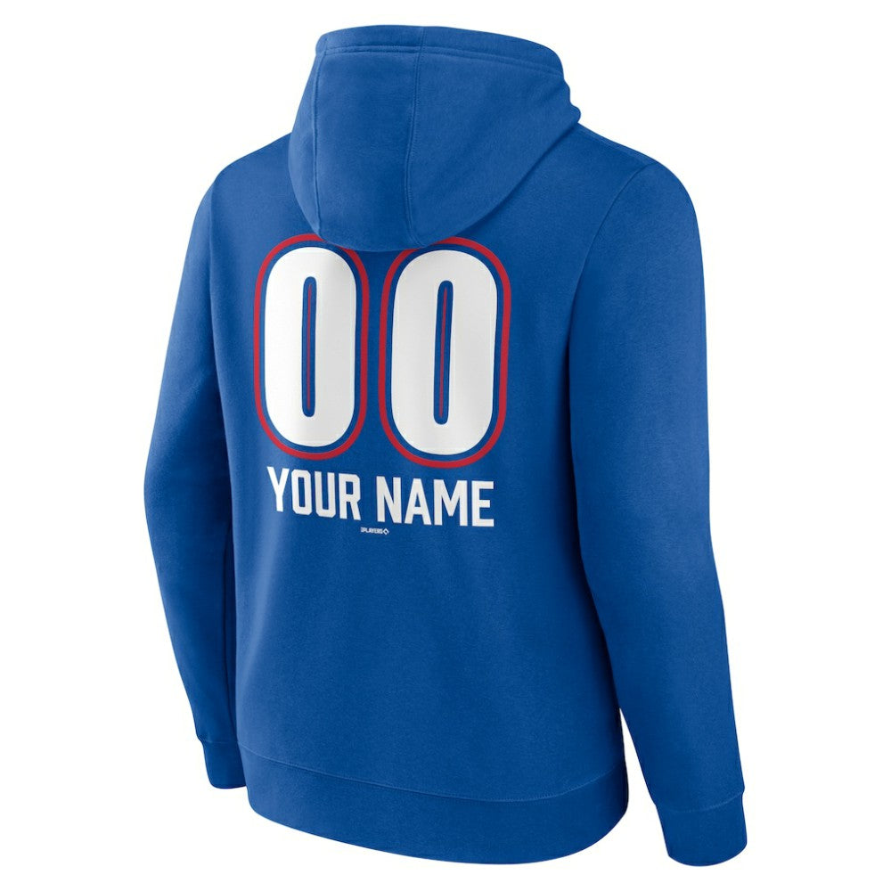 Royal Texas Rangers Personalized Name & Number Fastball Pullover Hoodie