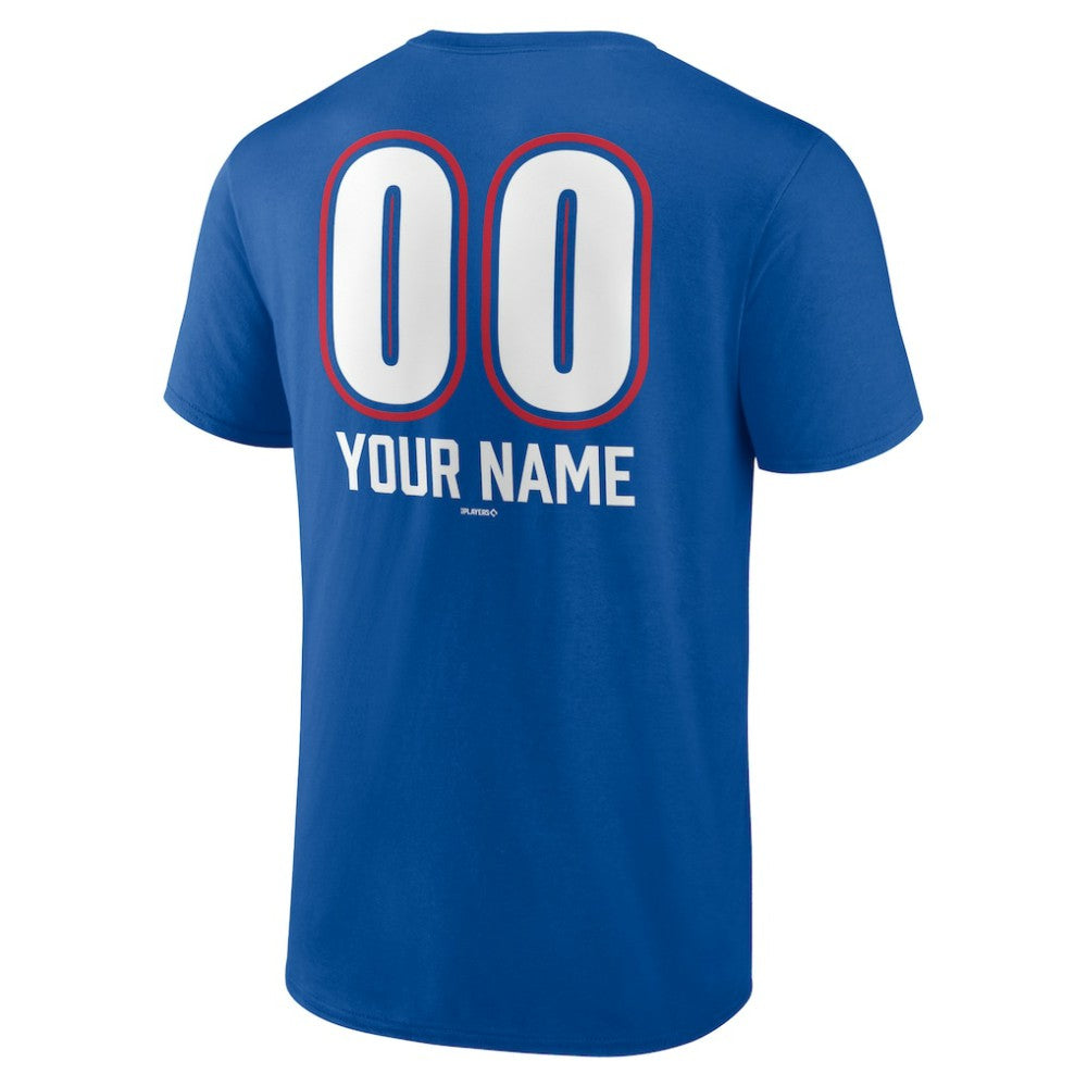 Royal Texas Rangers Personalized Name & Number Fastball T-Shirt