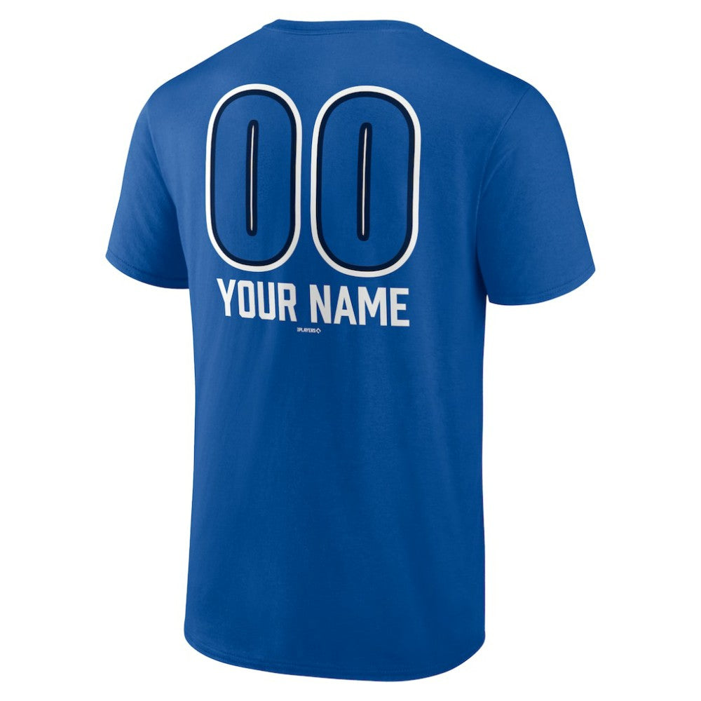 Royal Toronto Blue Jays Personalized Name & Number Fastball T-Shirt