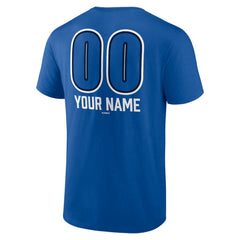 Royal Toronto Blue Jays Personalized Name & Number Fastball T-Shirt