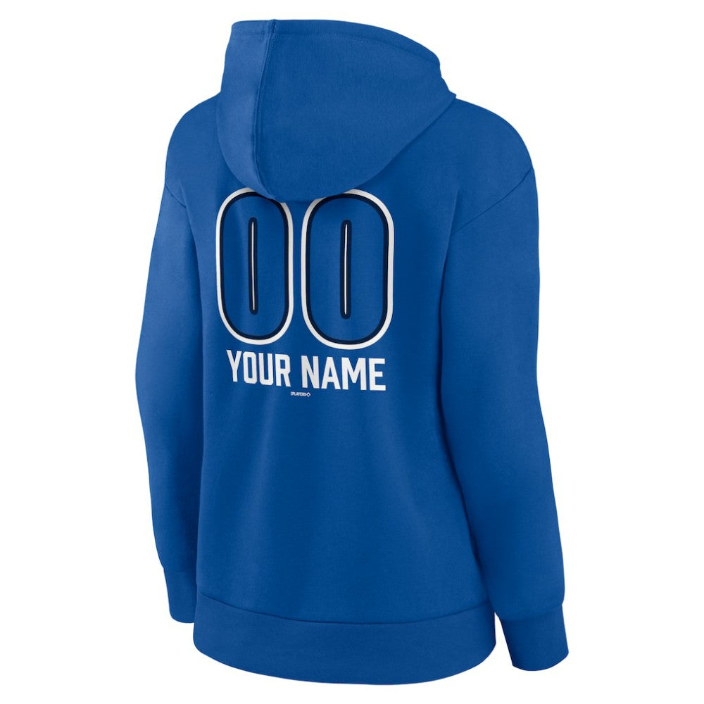 Royal Toronto Blue Jays Women's Personalized Name & Number Fastball Pullover Hoodie