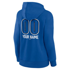 Royal Toronto Blue Jays Women's Personalized Name & Number Fastball Pullover Hoodie