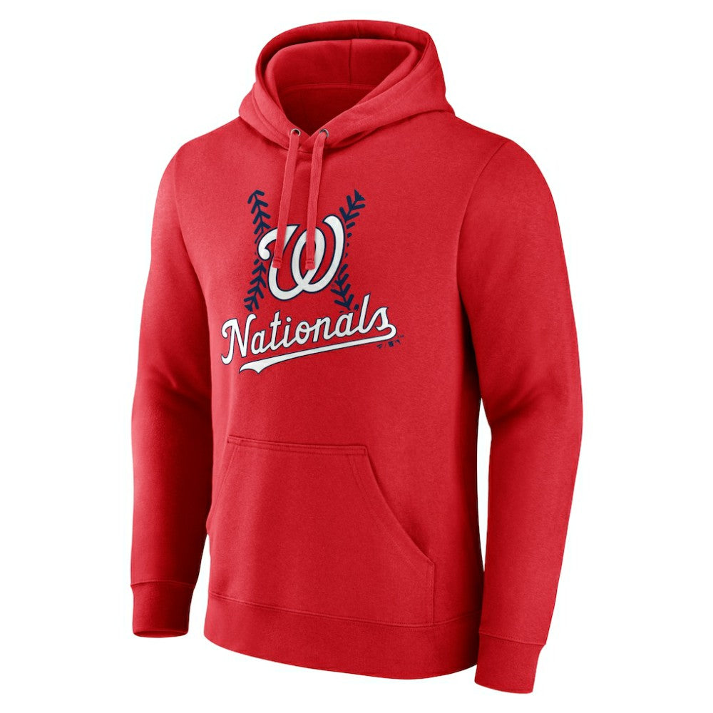 Red Washington Nationals Personalized Name & Number Fastball Pullover Hoodie