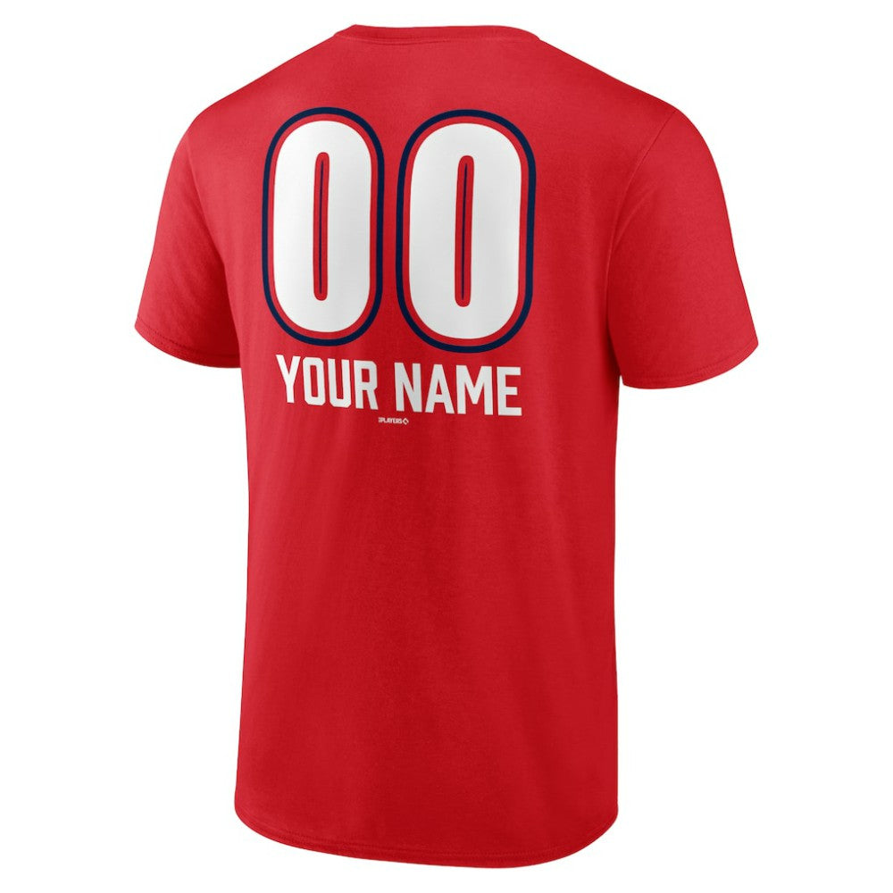 Red Washington Nationals Personalized Name & Number Fastball T-Shirt
