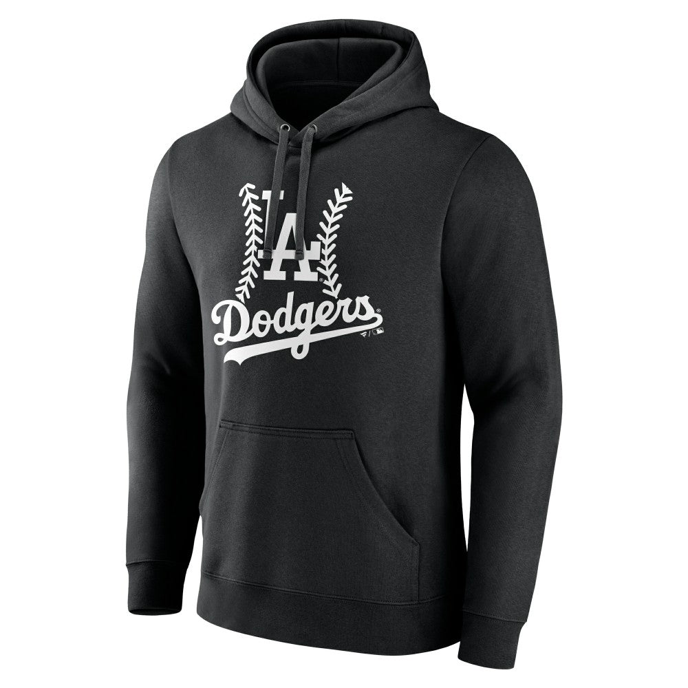 Black Los Angeles Dodgers Personalized Name & Number Fastball Pullover Hoodie