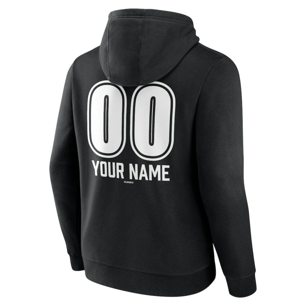 Black New York Yankees Personalized Name & Number Fastball Pullover Hoodie