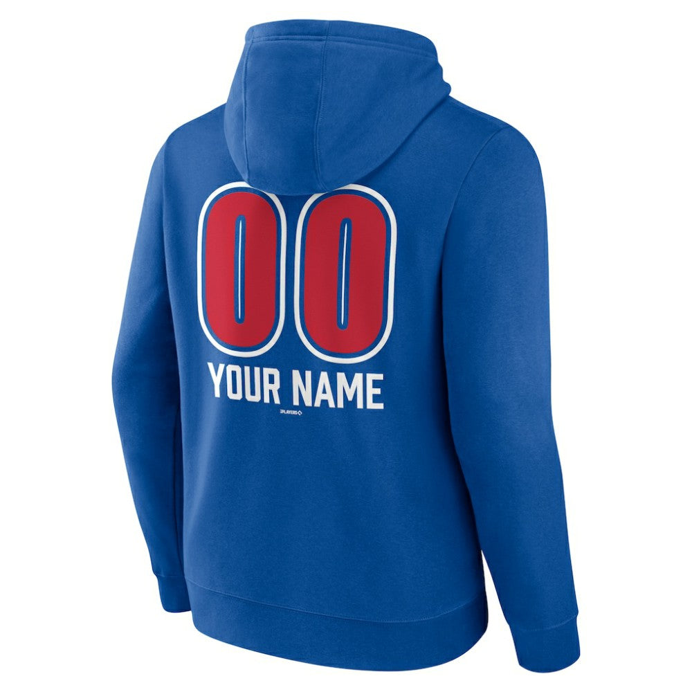 Royal Philadelphia Phillies Personalized Name & Number Fastball Pullover Hoodie