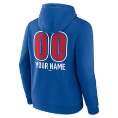 Royal Philadelphia Phillies Personalized Name & Number Fastball Pullover Hoodie