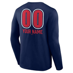 Navy St. Louis Cardinals Personalized Name & Number Fastball Long Sleeve T-Shirt