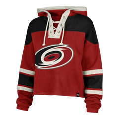 NHL Sebastian Aho Carolina Hurricanes '47 Women's Superior Lacer Cropped Pullover Hoodie