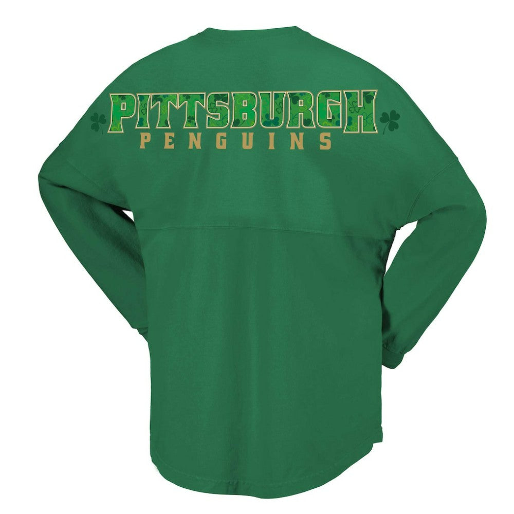 NHL Pittsburgh Penguins Fanatics Women's St. Patrick's Day Spirit Jersey T-Shirt