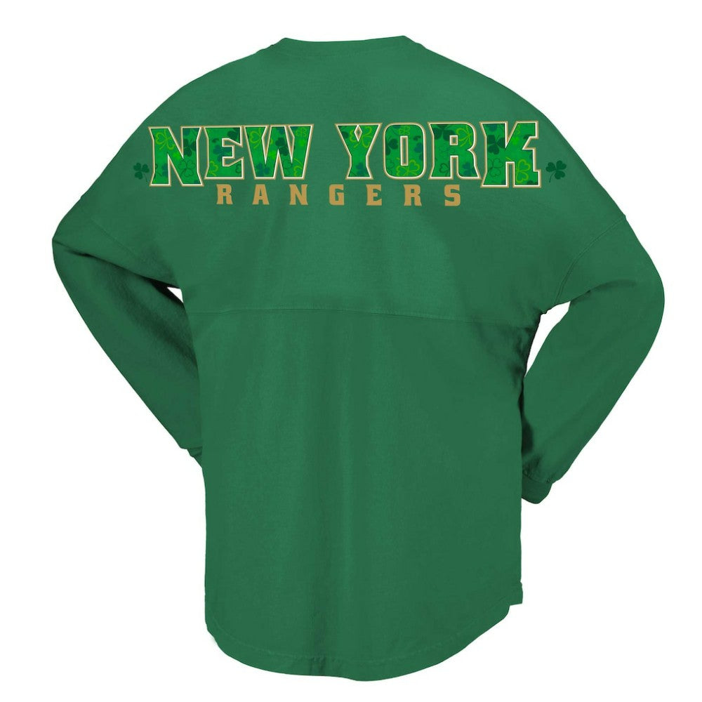 NHL New York Rangers Fanatics Women's St. Patrick's Day Spirit Jersey T-Shirt