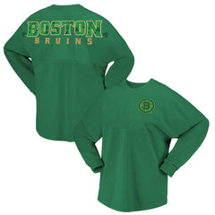 NHL Boston Bruins Fanatics Women's St. Patrick's Day Spirit Jersey T-Shirt