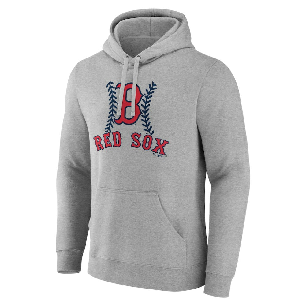 Gray Boston Red Sox Personalized Name & Number Fastball Pullover Hoodie