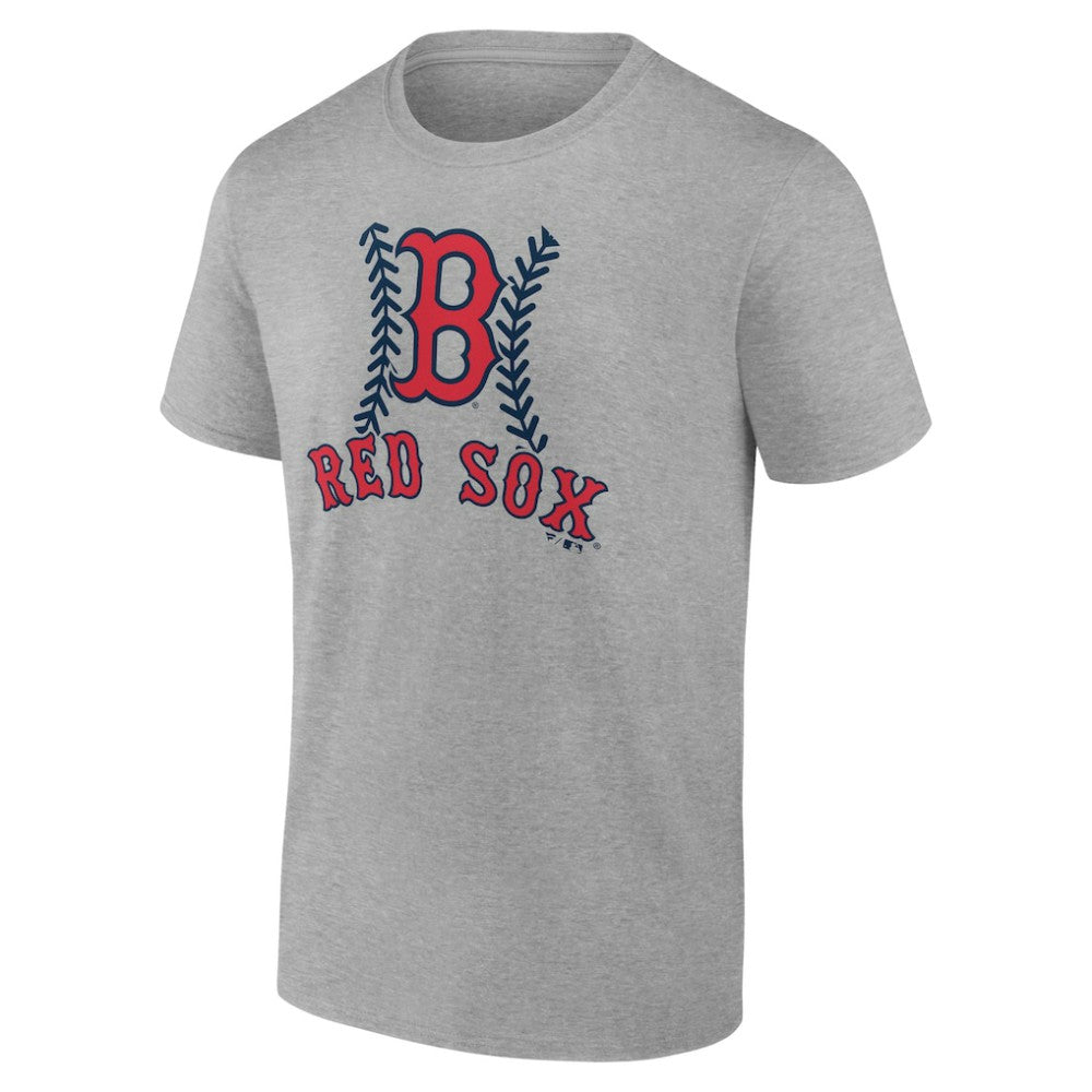 Heather Gray Boston Red Sox Personalized Name & Number Fastball T-Shirt