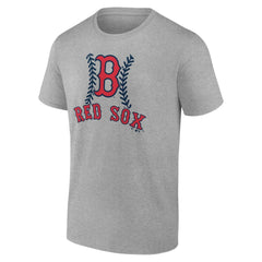 Heather Gray Boston Red Sox Personalized Name & Number Fastball T-Shirt
