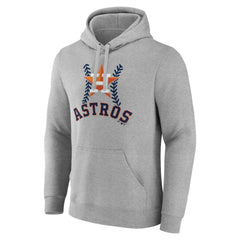 Gray Houston Astros Personalized Name & Number Fastball Pullover Hoodie