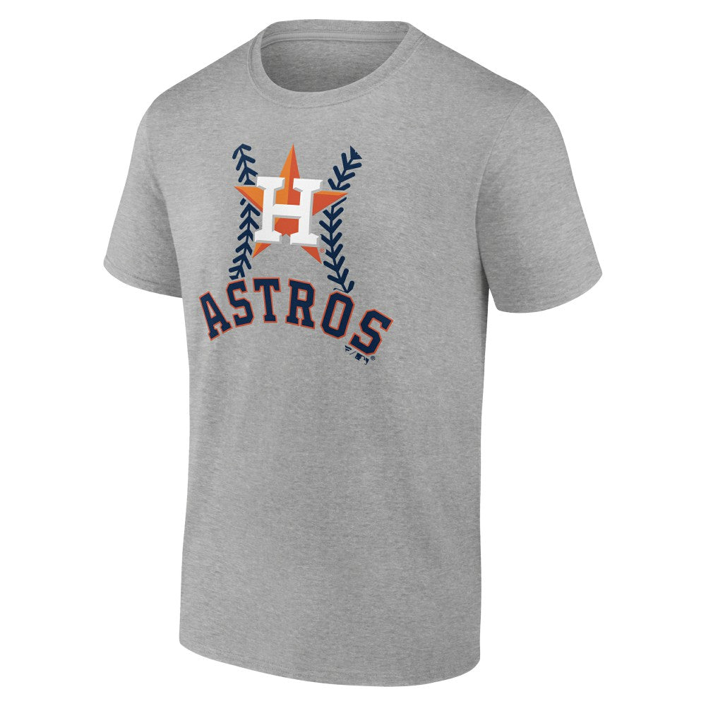 Heather Gray Houston Astros Personalized Name & Number Fastball T-Shirt