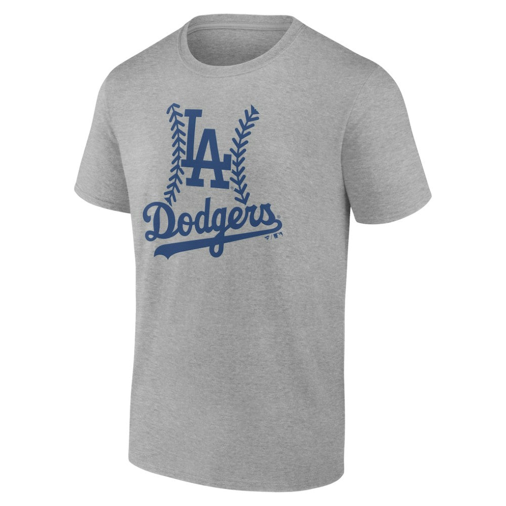 Heather Gray Los Angeles Dodgers Personalized Name & Number Fastball T-Shirt