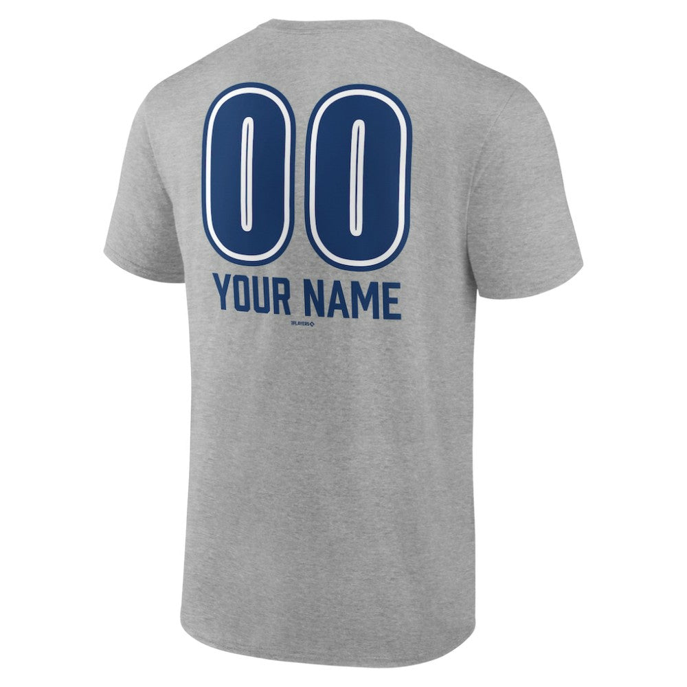 Heather Gray Los Angeles Dodgers Personalized Name & Number Fastball T-Shirt