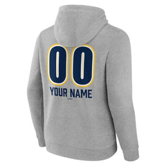 Gray Milwaukee Brewers Personalized Name & Number Fastball Pullover Hoodie