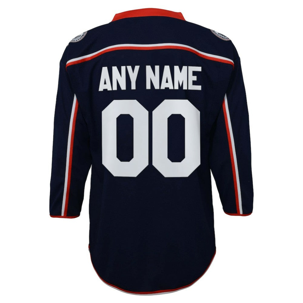NHL Columbus Blue Jackets Youth Home Replica Custom Jersey