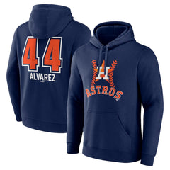 Navy Yordan Alvarez Houston Astros Fastball Player Name & Number Pullover Hoodie