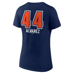 Navy Yordan Alvarez Houston Astros Women's Fastball Player Name & Number V-Neck T-Shirt