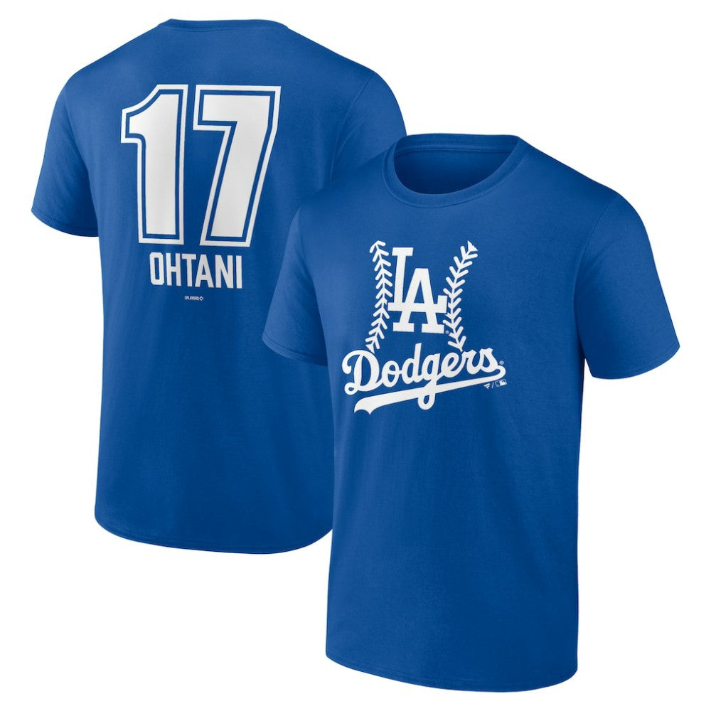Royal Shohei Ohtani Los Angeles Dodgers Fastball Player Name & Number T-Shirt