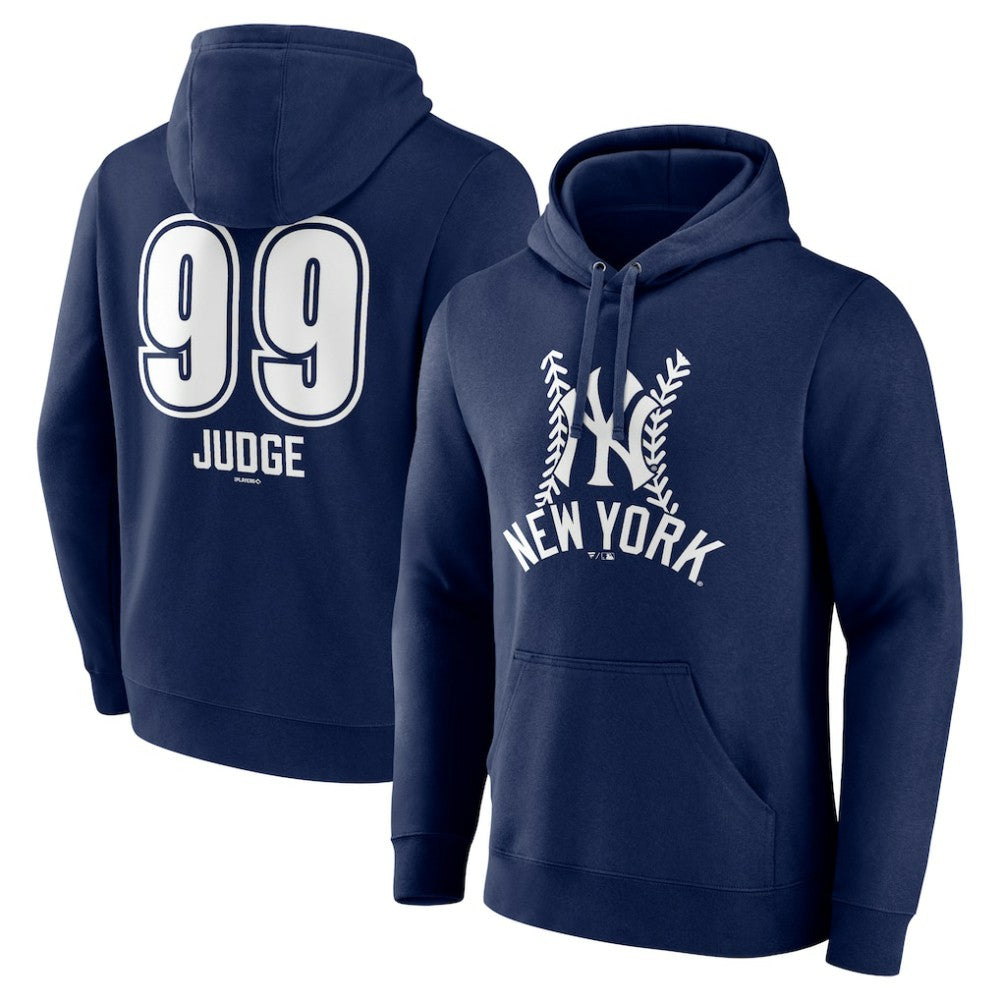 Navy Aaron Judge New York Yankees Fastball Player Name & Number Pullover Hoodie