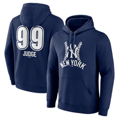 Navy Aaron Judge New York Yankees Fastball Player Name & Number Pullover Hoodie