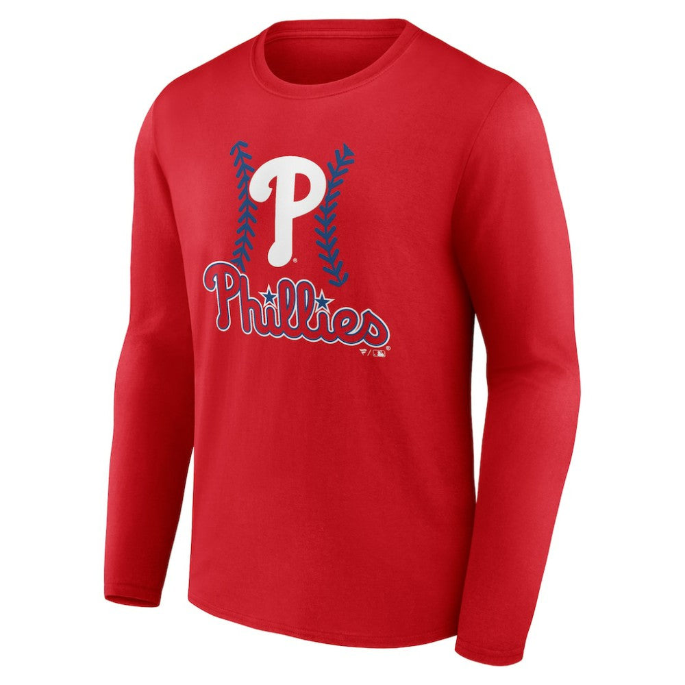 Red Bryce Harper Philadelphia Phillies Fastball Player Name & Number Long Sleeve T-Shirt