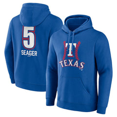 Royal Corey Seager Texas Rangers Fastball Player Name & Number Pullover Hoodie