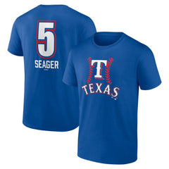 Royal Corey Seager Texas Rangers Fastball Player Name & Number T-Shirt