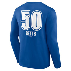Royal Mookie Betts Los Angeles Dodgers Fastball Player Name & Number Long Sleeve T-Shirt