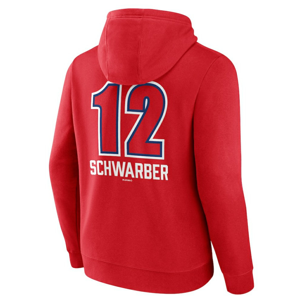 Red Kyle Schwarber Philadelphia Phillies Fastball Player Name & Number Pullover Hoodie