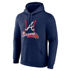 Navy Matt Olson Atlanta Braves Fastball Player Name & Number Pullover Hoodie
