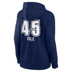 Navy Gerrit Cole New York Yankees Women's Fastball Player Name & Number Pullover Hoodie