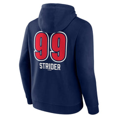 Navy Spencer Strider Atlanta Braves Fastball Player Name & Number Pullover Hoodie