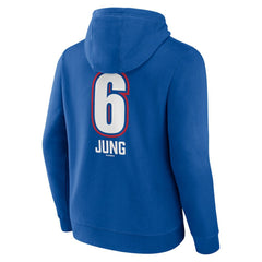 Royal Josh Jung Texas Rangers Fastball Player Name & Number Pullover Hoodie