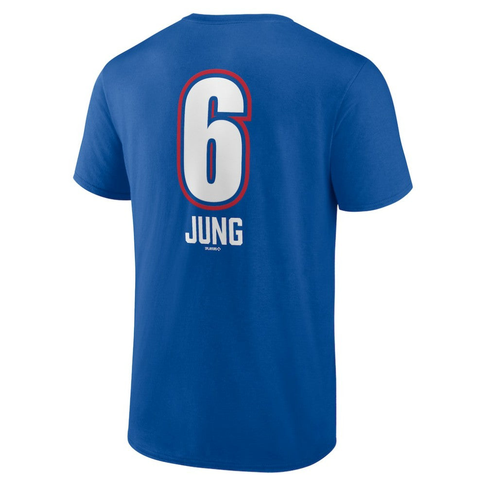 Royal Josh Jung Texas Rangers Fastball Player Name & Number T-Shirt