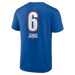 Royal Josh Jung Texas Rangers Fastball Player Name & Number T-Shirt