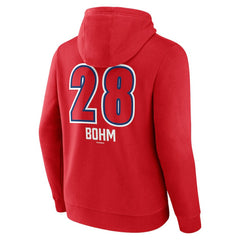 Red Alec Bohm Philadelphia Phillies Fastball Player Name & Number Pullover Hoodie