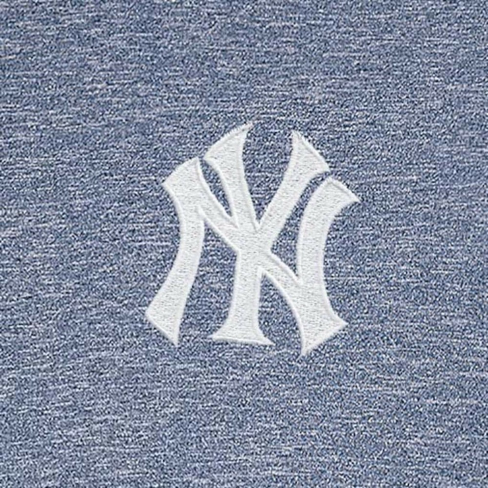 Heather Navy New York Yankees Antigua Hunk Quarter-Zip Top